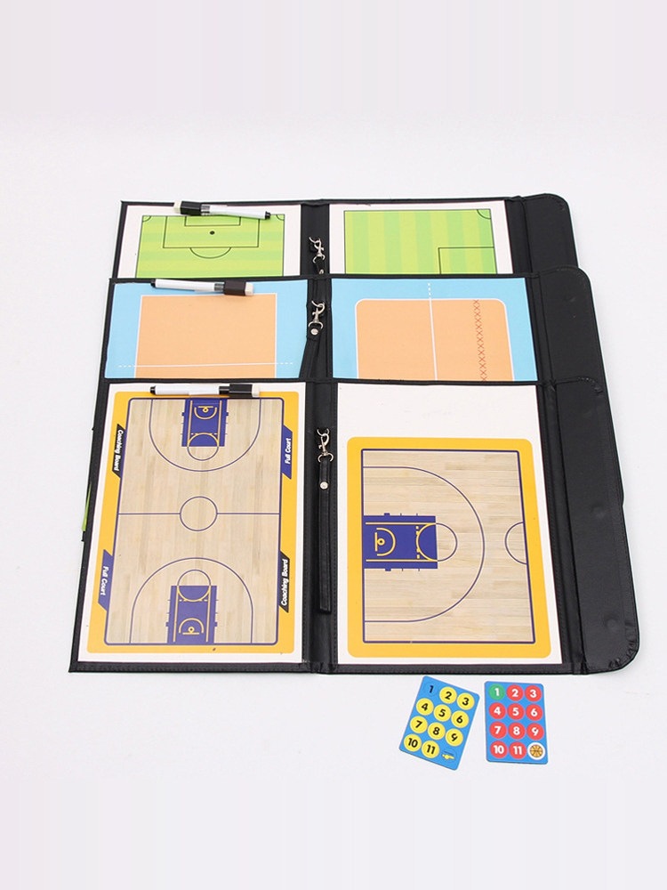 Football Tactical Board, Game Combat Board, Magnetic Sand Table, Foldable Aluminum Alloy Zipper Training Coach's Command Board