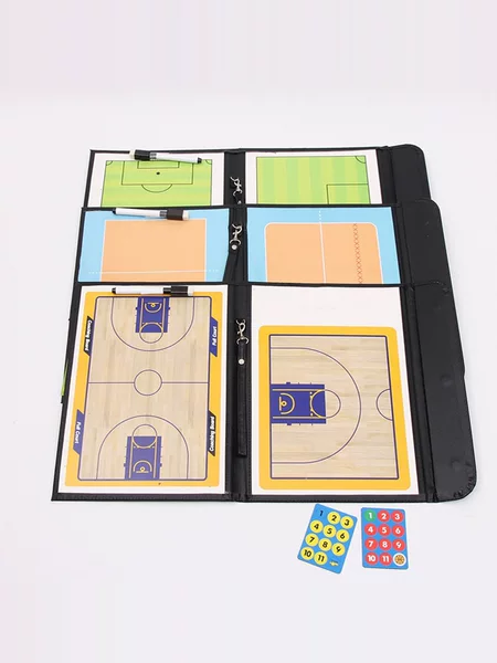 Football Tactical Board, Game Combat Board, Magnetic Sand Table, Foldable Aluminum Alloy Zipper Training Coach's Command Board