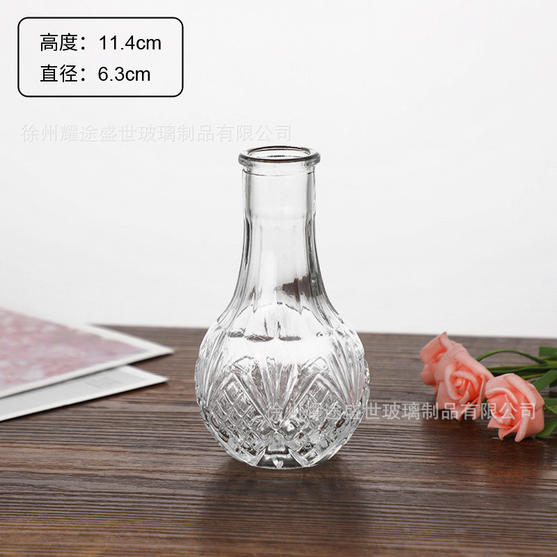 クロスボーダー卸売小さな花瓶装飾品、インスタイルホームデスクトップリビングルームフラワーアレンジメント、高級ガラス花瓶|undefined