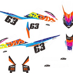 KTM250EXCF ステッカーデカールプリントステッカーフィルム Gaosai モトクロスステッカーレーザーに適しています