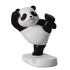 新创意趣味塑胶卡通熊猫桌面手机支架创意礼品装饰可爱小摆件支架