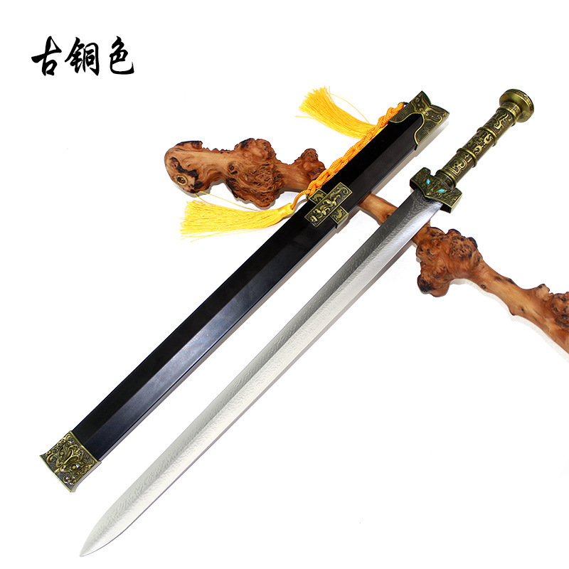 合金漢剣2714 剣鞘付き金属製古風刀剣未開刃2713剣秦王剣工芸品|undefined