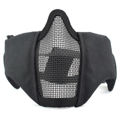Cross-border military enthusiast outdoor cycling 2nd generation steel wire half-face ear mask CS field combat equipment protective mask