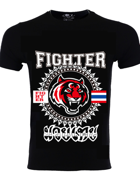 코튼 블랙 t-프린트 호랑이 머리