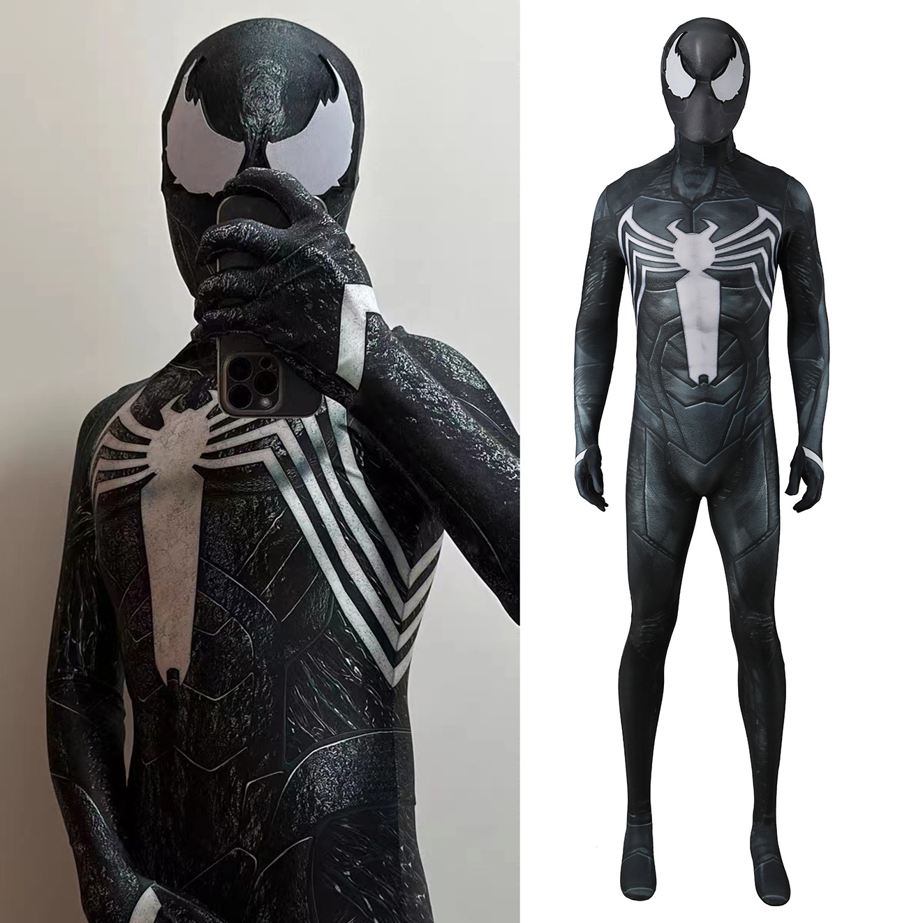 venom peter parker black battle coat cosplay halloween stage costume costume anime cosplay