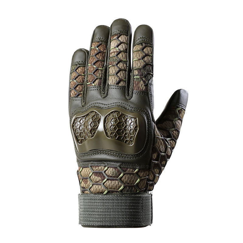 Guantes tácticos primavera, verano, otoño, hombres y mujeres al aire libre amortiguamiento anti-desgaste, protección anti-capullo guantes de montar con dedos completos