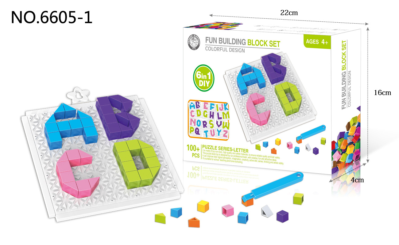 Environmental protection ABS puzzle building blocks Enlightenment game children's small size puzzle creation parent-child interactive toys push wholesale