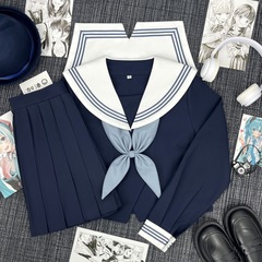 オリジナル JK 制服甘い女の子少女風セーラー服水氷月スーツ日本のクラス制服カレッジスタイルスクール供給ミドル服