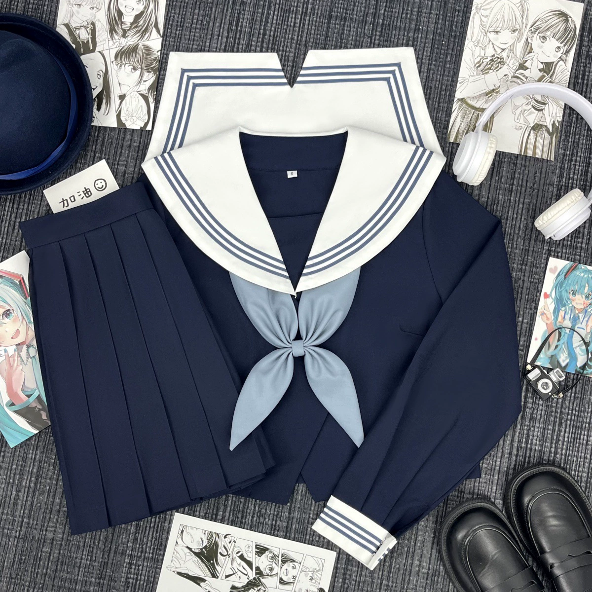 [Water Bingyue] Оригинальная форма JK, сладкая девушка, одежда для моряков, японская форма, школа стиля, средняя одежда