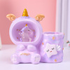 Fuchsia pens holder, ceiling light for elementary school students, table storage system, jewelry, resin, new collection, unicorn