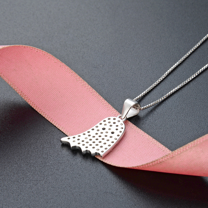 Europa y los Estados Unidos populares 925 plata esterlina collar de diamante fantasma sentido de diseño creativo nicho transfronterizo colgante de cara de Halloween