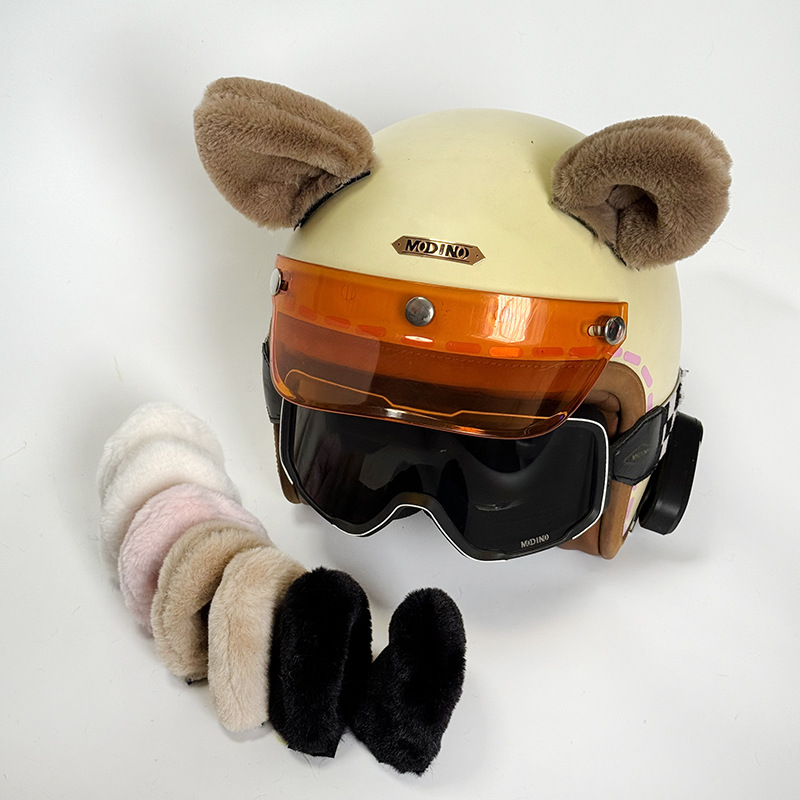 Electric car helmet decoration helmet cat ears bear ears motorcycle helmet ski helmet ear accessories wholesale