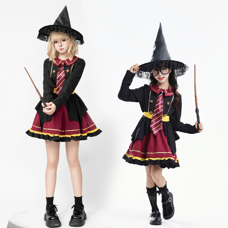 Halloween Little Girl Lolita Cosplay Costume Kidsren's Uniform Harry Potter Witch Dress