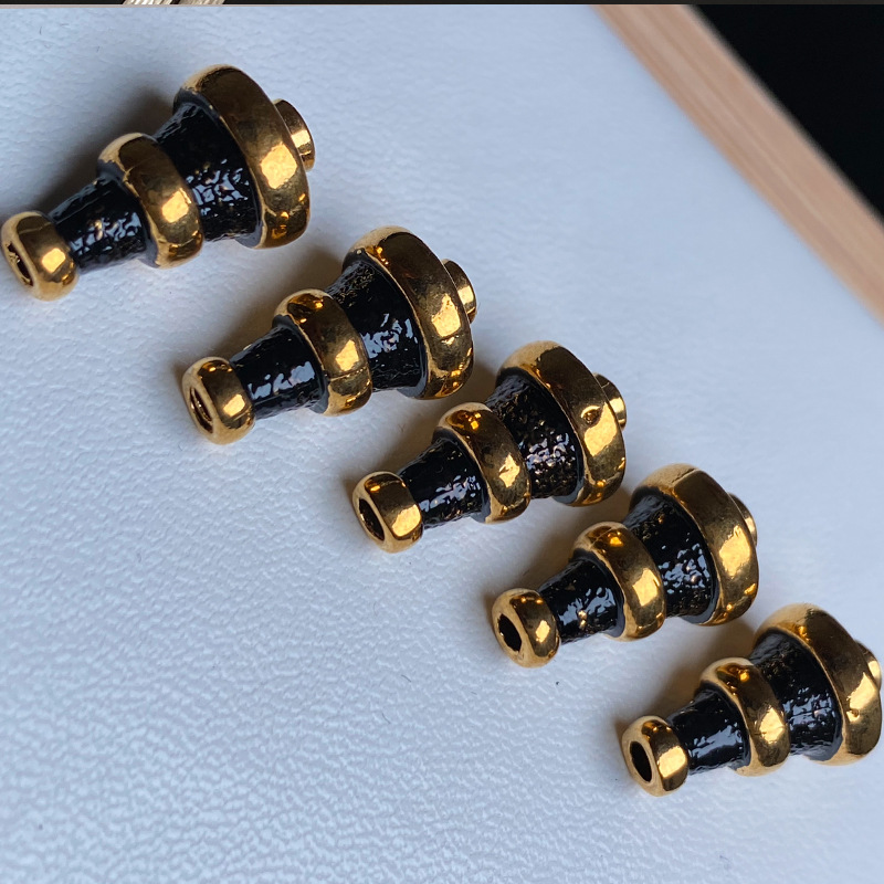 블랙 앤 골드 더블 컬러 운석 파고다 스타 문 킹 콩 보시 올드 타입 피닉스 디이 티 타워 헤드 부처 헤드 플레이 액세서리