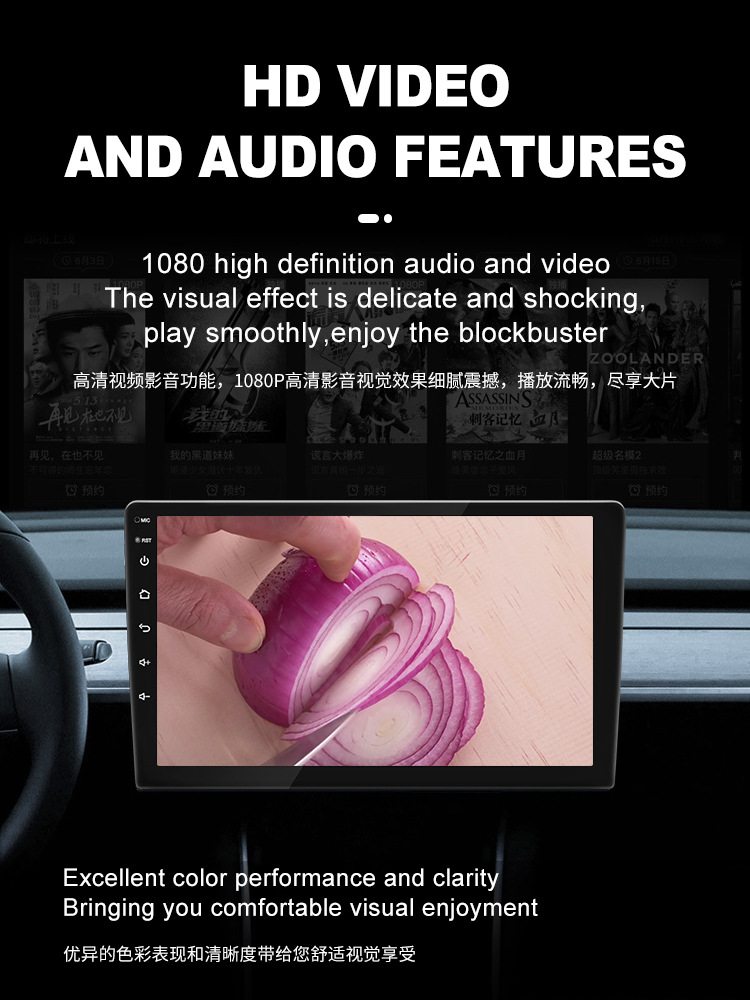 Cross-border car navigation 4G eight nuclear Netcom HC8581 wireless carplay auto Android universal navigation