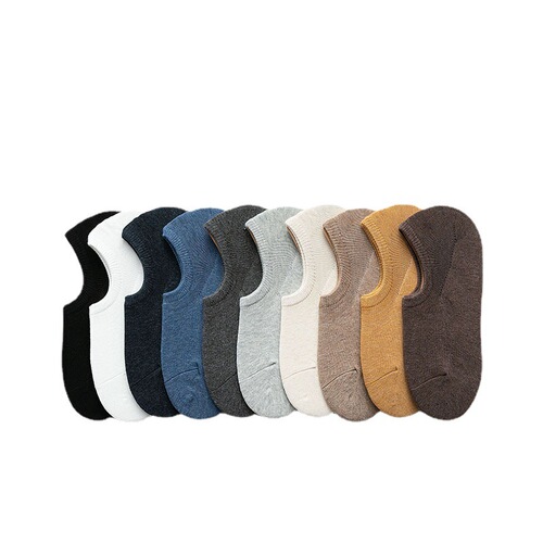 Socks for men, pure cotton, sweat-absorbent and breathable, spring and summer thin socks, shallow mouth invisible socks, non-falling boat socks, men's cotton socks