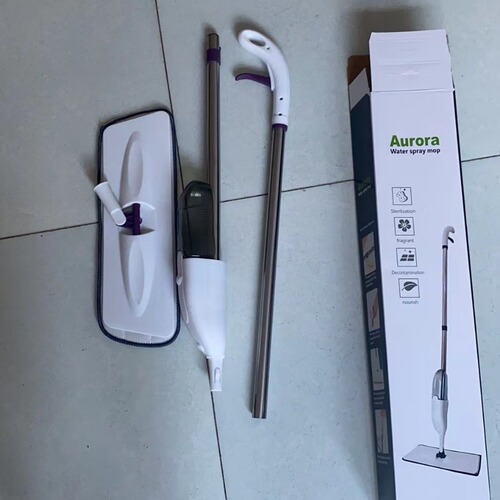 Cross-border same item spray water mop with detachable cloth head, stainless steel, wash-free lazy floor mop, one-piece dropshipping
