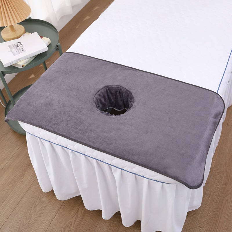 趴巾带洞毛巾理疗养生按摩床浴巾批发美容床头垫按摩理疗浴巾