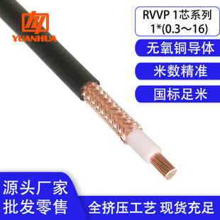 National standard pure copper single core shielded wire RVVP1 * 0.3/0.5/0.75/1/1.5/2.5/4/6/10/16 square meters