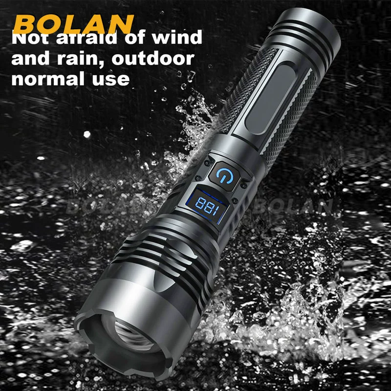 Кросс-бордерный новый мощный уличный фонарь с дальним лучом, белый лазерный фонарь с цифровым индикатором мощности, высокомощный фонарь