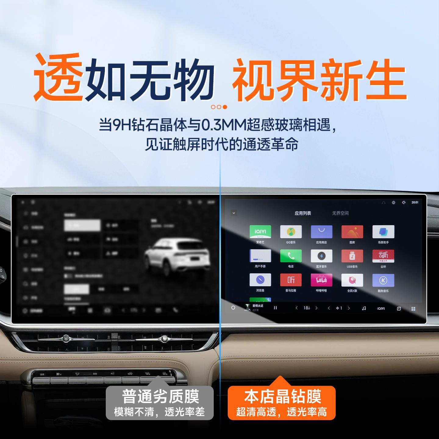 26款吉利星越l屏幕钢化膜中控保护贴膜车内装饰用品改装配件大全