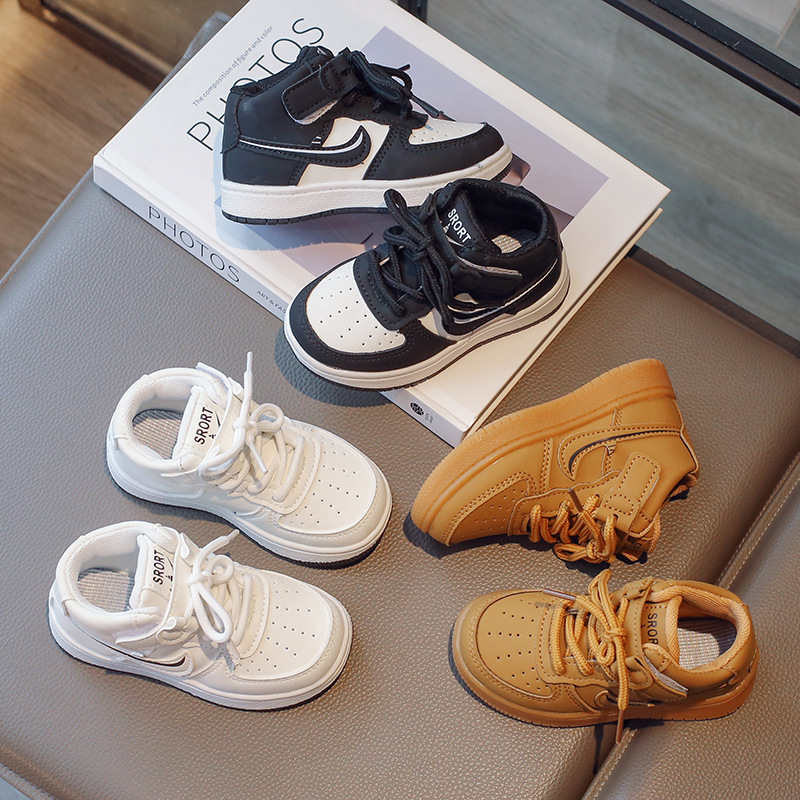 2023 höst nya barnsportskor pojkar studenter fritidsbräda skor tjejer babyskor utrikeshandel små vita skor_voghion.com