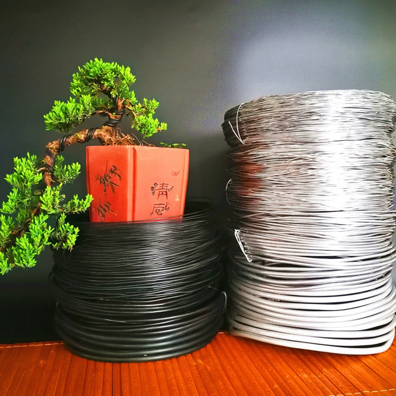 Оптовая торговля бонсай Садоводство моделирование производства мягкой алюминиевой полосы формирование линии сковороды галстук алюминиевая проволока галстук проклейки материал черная алюминиевая полоса
