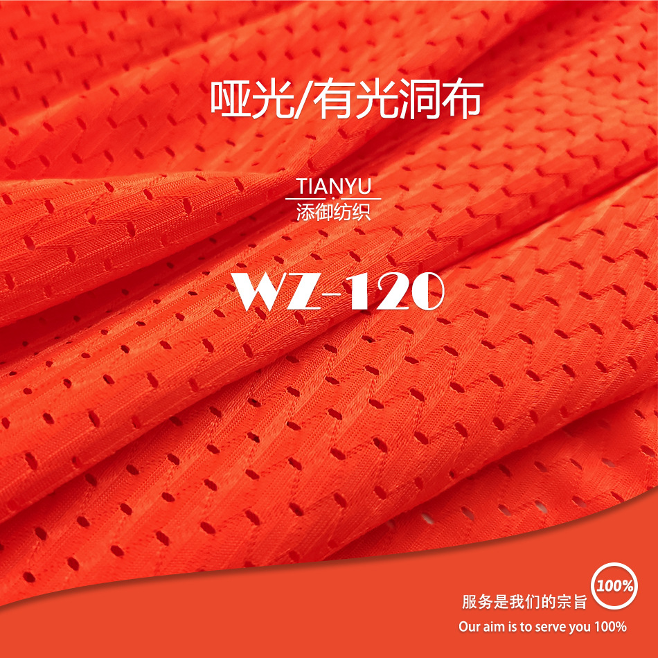 涤氨（哑光/有光）洞布 男士内裤弹力网眼布 快干运动T恤莱卡布