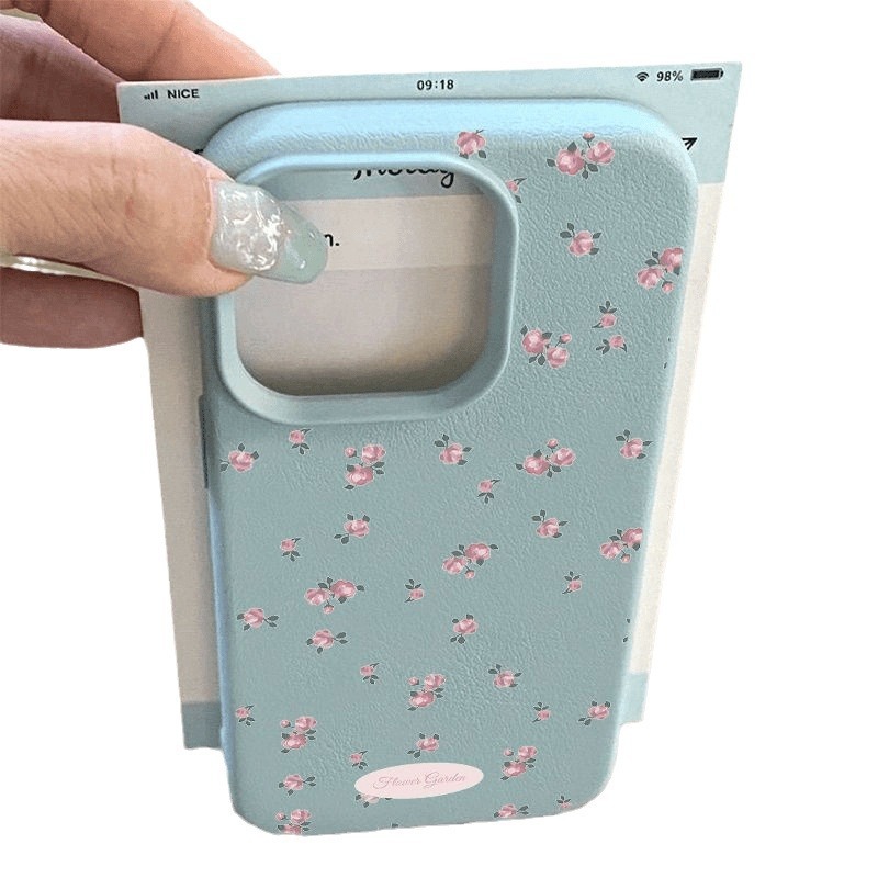 Ins Style Fresh Small Floral Suitable For 17 Pro Max Phone Case IPhone 15/13 Lychee Pattern 14 Soft X_voghion.com