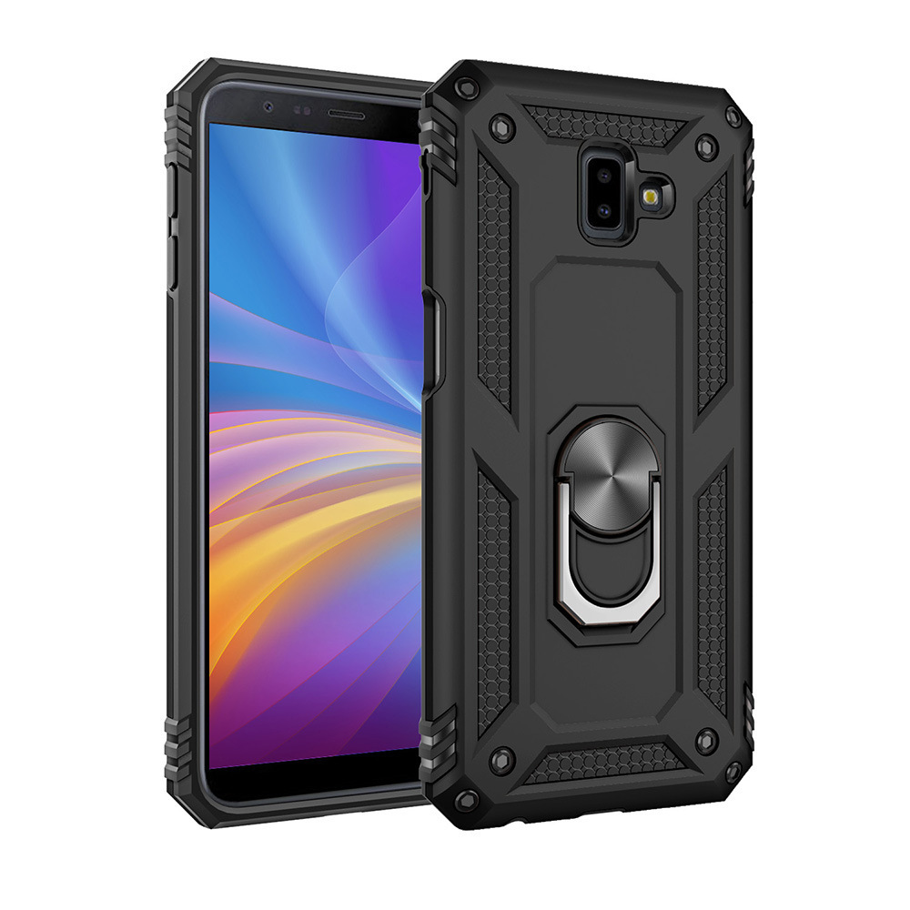 Suitable for Samsung J6Plus Military Armor Mobile Phone Case Samsung J4 2018 Bracket J8 2018 Anti-Fall Protective Cover