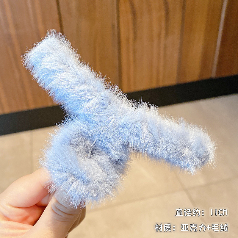 韩式大号鲨鱼夹夏季新款女发饰奶咖色后脑勺发卡抓夹批发|undefined