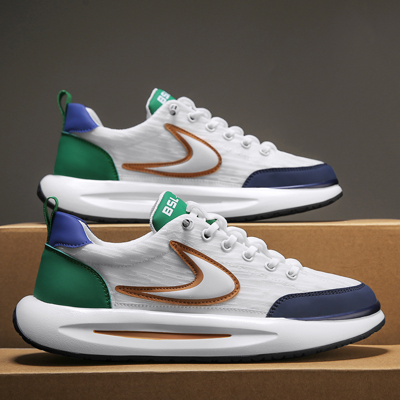 Vīriešu pavasara jauni, elpojoši, ledus zīda auduma sieta moderni, daudzpusīgi, tētim piemēroti, mīkstas zoles sporta un ikdienas apavi Forrest Gump_voghion.com