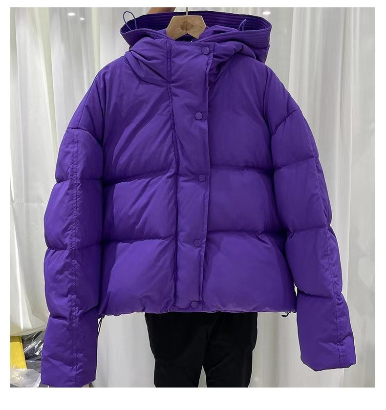 Dames winterjas kort gevoerd losvallend model met capuchon_voghion.com