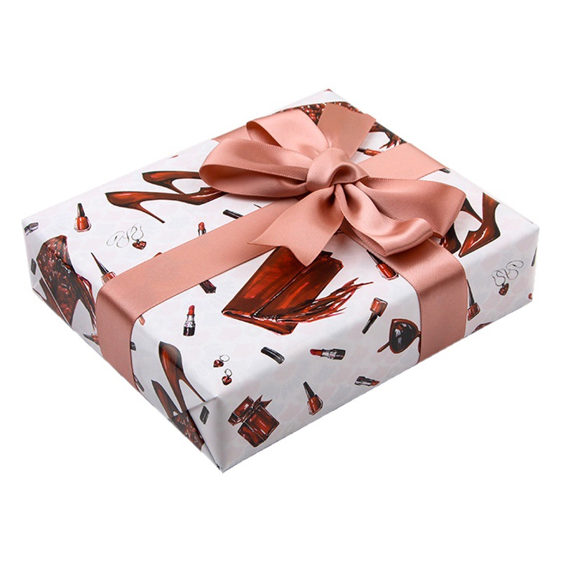 Amazon nuevo papel de regalo Día de San Valentín caja de regalo de cumpleaños papel de embalaje DIY bolsa de papel de la flor cubierta de libro de papel al por mayor