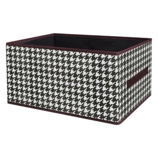 Clothes storage box artifact compartment household wardrobe houndstooth drawer pants clothing fabric organizing box with lid