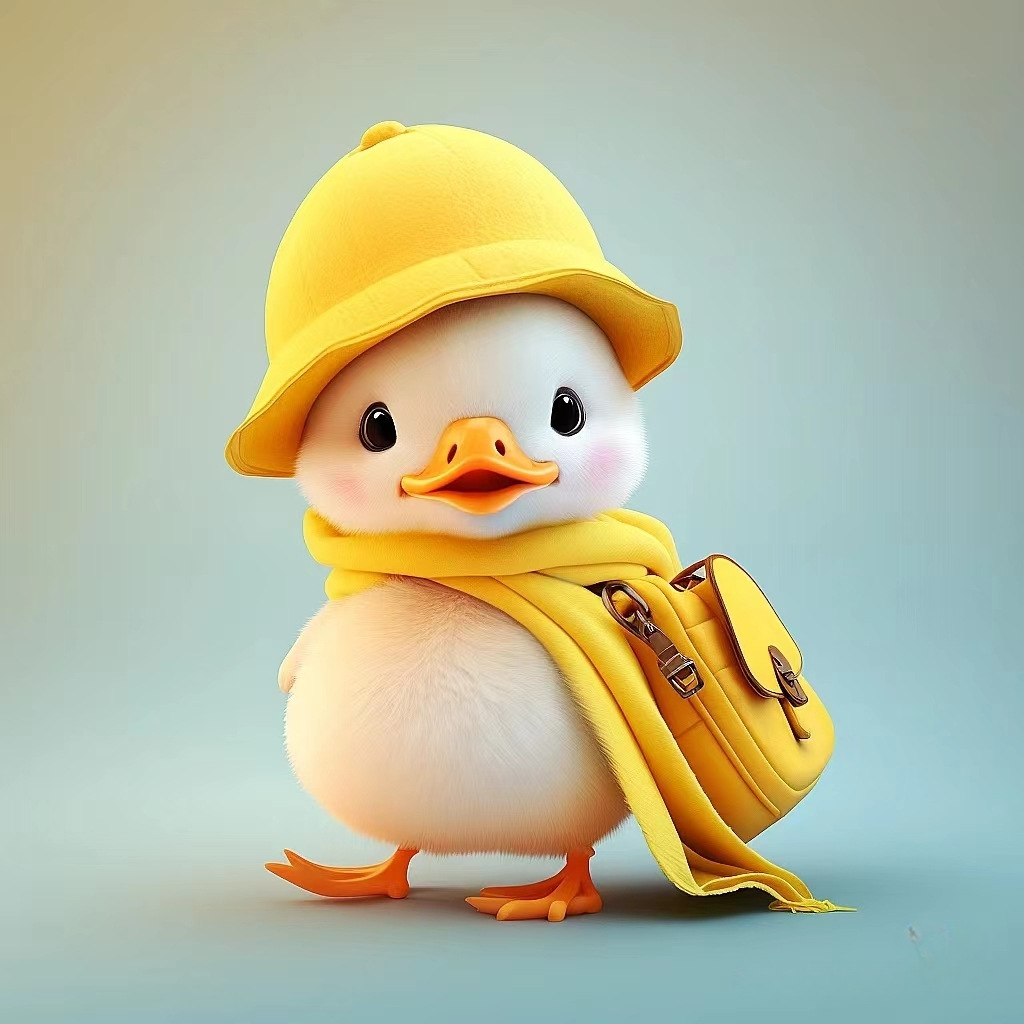 Ventas transfronterizas de coches calientes pato amarillo colgante acrílico mochila de Navidad accesorios llaveros lista