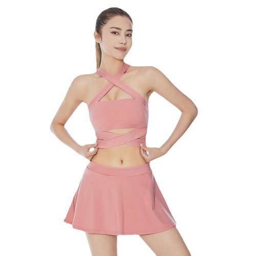 Nylon high-elastic naked-feel shock-proof sports yoga bra underwear push-up sweat-wicking quick-drying running fitness chest-wrapped vest
