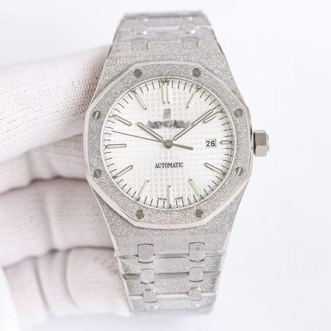 Frost Gold ap15400 Royal Oak Watch Sapphire Crystal Mirror Automatic Mechanical Men's and Women's Watch Waterproof