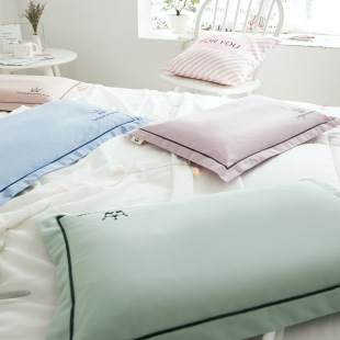 60-Count Long-Staple Cotton Kidsren's Pillowcase Pure Cotton Brushed Single Baby Latex Pillowcase Small Size 30*50 Single