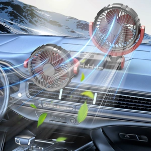 Summer New Model Car-Mounted Dual-Head Fan for Home Use, Adjustable Multi-Functional Mini Dual-Head Fan for Cars