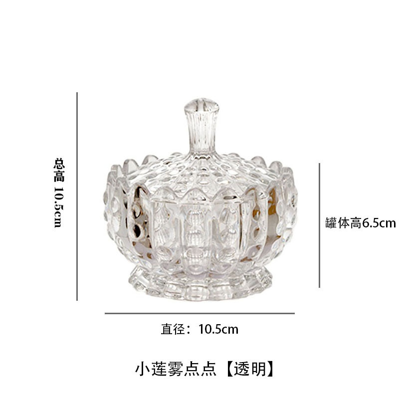 欧式玻璃罐香薰蜡烛罐糖果罐收纳摆件首饰品罐子消磁石水晶消磁碗|undefined