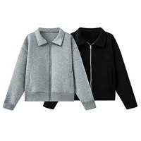 AliExpress трансграничный 2025 весна и осень новый европейский и американский ветер отворот свободный кардиган куртка женская повседневная куртка топ