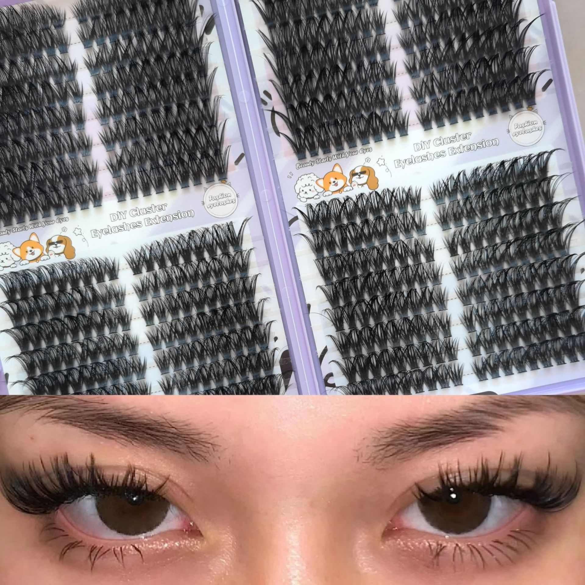 32 rows of dense DlY lashes 095