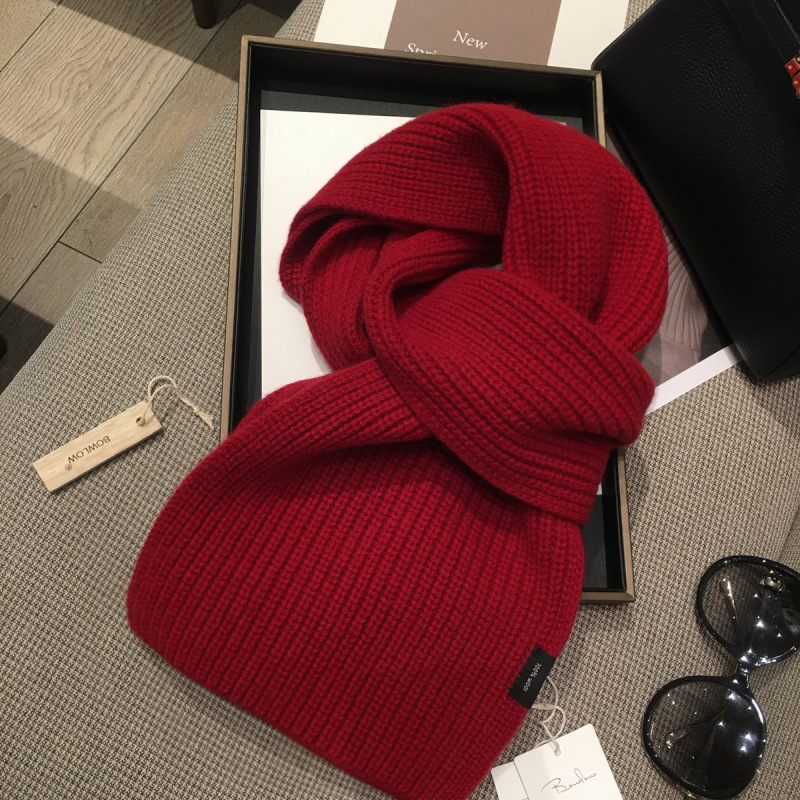 出口欧洲纯色竖纹WOOL100%羊毛围巾冬季保暖长款时尚披肩两用保暖|undefined