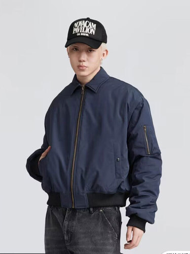 Retro Collar Flight Jacket for Men - Spring and Autumn Season Casual Matchable Outerwear Top Lightweight Jacket