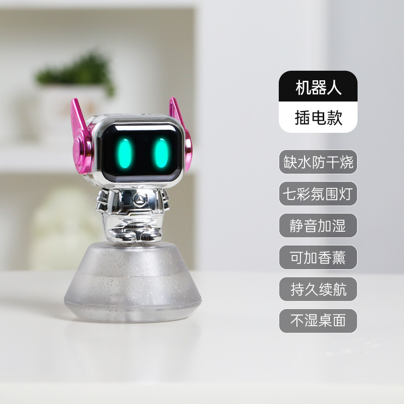 スペースマン 3 色回転小型加湿器 USB ダイレクトプラグポータブル車載水分配ロボット加湿器|undefined