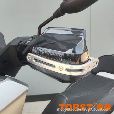 Motorcycle bumper, Bumper Exhaust Bar Carbon Steel - brown-foldable-hand-guard-with-light