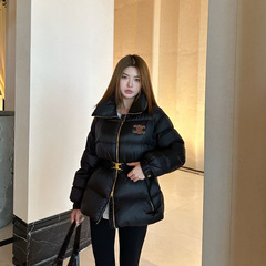 ce立领羽绒服填充饱满国标90白鸭绒羽绒服25秋冬凯旋门松紧羽绒服