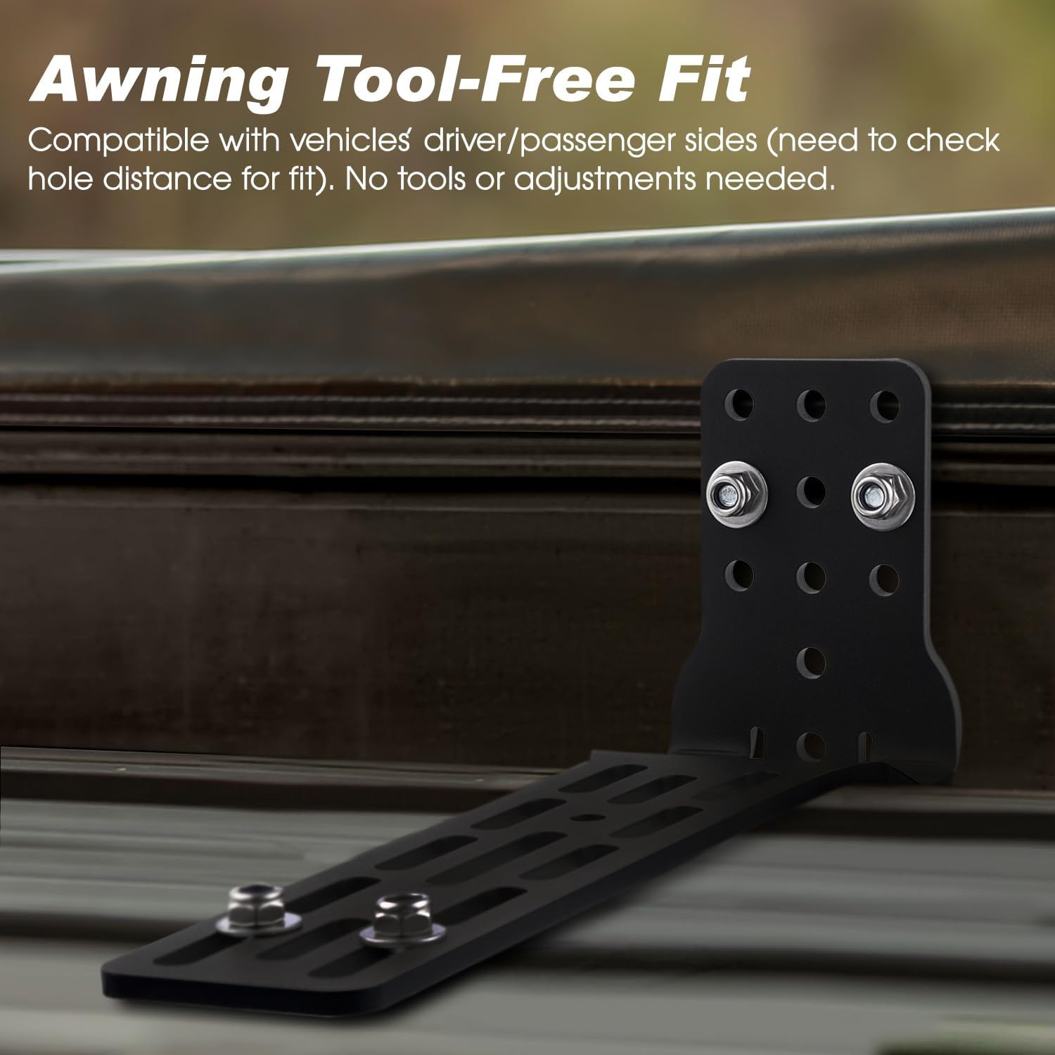 Car side tent mounting bracket, outdoor car side tent fixator, soft fabric hard aluminum shell mounting bracket, side canopy