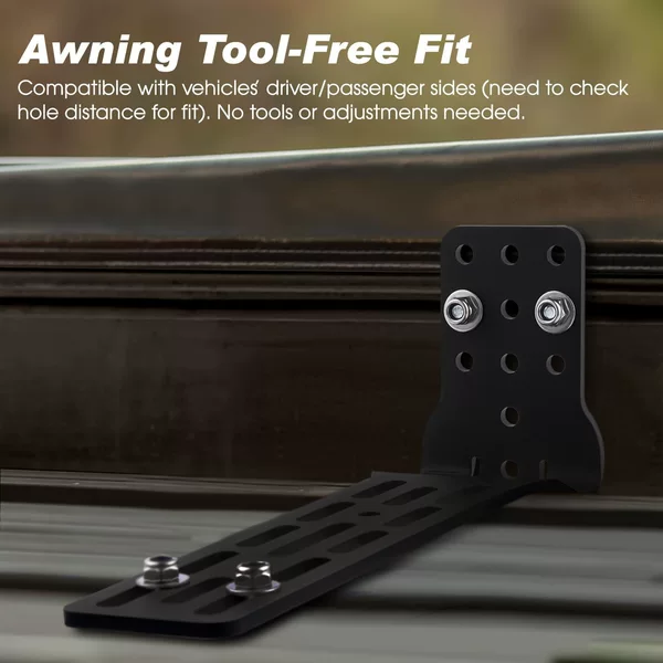 Car side tent mounting bracket, outdoor car side tent fixator, soft fabric hard aluminum shell mounting bracket, side canopy